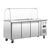 Commercial Triple Door Refrigerated Saladette Counter | Gastronorm Prep Fridge | Energy Efficient | Polar U-Series G607