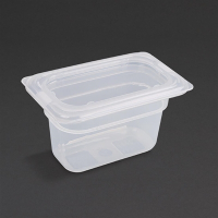 Polypropylene Gastronorm Container | 1/9 GN Container | 100mm with Lid | Vogue GJ529