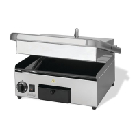 Commercial Panini Grill | Ribbed Plate Contact Grill | 360 x 280mm | Hallco MEMT17010