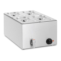 Commercial Wet Heat Bain Marie | Food Warmer | 4 x GN 1/4 Pans | Modena TBM1