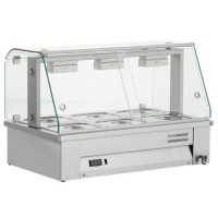 Commercial Countertop Bain Marie | Hot Food Display | 3x GN 1/1 Capacity | Inomak MBV610