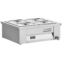 Commercial Countertop Bain Marie | Food Warmer | 2x GN 1/1 Capacity | Inomak MAV67