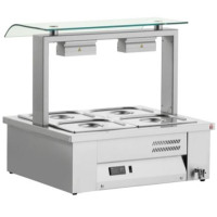 Commercial Countertop Bain Marie | Food Warmer | 2x GN 1/1 Capacity | Inomak MEV67