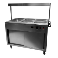 Commercial Hot Cupboard with Bain Marie | Heated Gantry | Food Warmer | Modena MHCG6