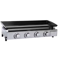 Commercial LPG Gas Griddle | Countertop Gas Plate | 4 Burners | 85cm Width | Easy EPGF800