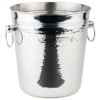 Champagne Bucket | Wine Cooler | Hammered Finish with Handles | APS CB883