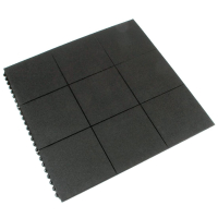 Rubber Paving Tile Matting | Anti-Slip Safety Flooring | Interlocking Rubber Tiles | CC966