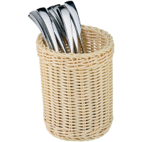 Rattan Basket | Polypropylene Round Storage | Woven Bread Serving Container | APS CF300