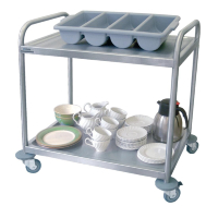 Commercial Serving Trolley | 2 Tier Food Service Cart | Stainless Steel | Craven CF683