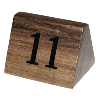 Acacia Table Number Signs | Wooden Table Numbers | 11-20 Set | Olympia CL393