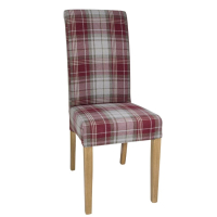 Dining Chairs | Austin Chairs | Wine Tartan Upholstery | Bolero DB989