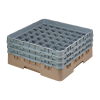 Glass Rack | Camrack Beige | 49 Compartments | Max Glass Height 174mm | Cambro DE798