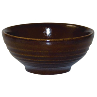 Snack Bowls | Brown Ripple Side Dishes | 102mm Ceramic Tableware | Churchill DL409