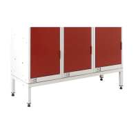 Locker Stand for Three 450mm Lockers | Storage Locker Base | Metal Support Frame | W928
