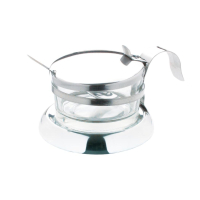 Parmesan Dish with Spoon | Cheese Serving Dish | Stainless Steel | Olympia F773