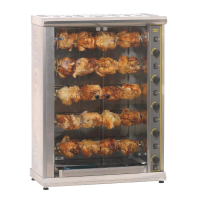 Commercial Electric Rotisserie | Roller Grill | Chicken Rotisserie | 8-16 Bird Capacity | Roller Grill RBE 200