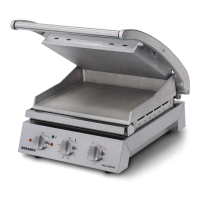 Commercial Contact Grill | 6 Slice Smooth Plates | 2200W | Roband GSA610S