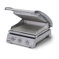 Commercial Contact Grill | 6 Slice Ribbed Top Plate | 2200W | Roband GSA610R