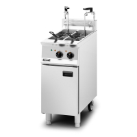 Commercial Twin Tank Electric Fryer | Freestanding Fryer with Filtration | 2 Baskets | Lincat OE8105_OP2