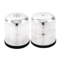 Mini Salt and Pepper Set | Tabletop Seasoning Shakers | Stainless Steel | P043