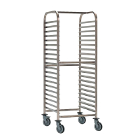 Gastronorm Racking Trolley | Double GN Trolley | 20 Shelves | Bourgeat P062