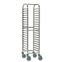Gastronorm Racking Trolley | Full GN Trolley | 15 Shelves | Bourgeat P072
