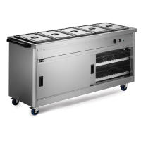 Commercial Hot Cupboard | Bain Marie Top | 5GN Capacity | Freestanding 670 Series | Lincat P6B5
