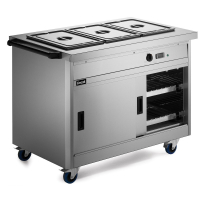 Commercial Hot Cupboard | Bain Marie | 3GN Capacity | Freestanding | Lincat P8B3