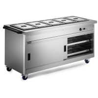 Commercial Hot Cupboard | Bain Marie | 5GN Capacity | Freestanding | Lincat P8B5PT