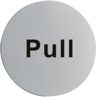 Stainless Steel Door Sign | Pull Sign | Round Design | Olympia U064
