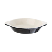 Cast Iron Round Gratin Dish | Black Cast Iron Cookware | 750ml Capacity | Vogue U562