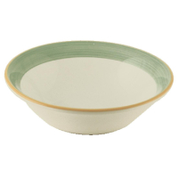 Soup Plates | Green Porcelain Bowls | 215mm Diameter | Steelite Rio V2880