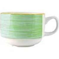 Slimline Stacking Cups | Green Cups | 200ml Capacity | Steelite Rio V2882
