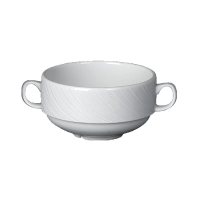 Handled Soup Cup | Porcelain Soup Bowl | 285ml Capacity | Steelite Spyro V6432