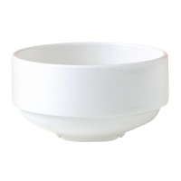 Stacking Soup Cups | Unhandled Porcelain Bowls | 285ml Capacity | Steelite Monaco White V6874