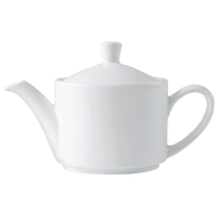 White Teapot | Porcelain Teapot | 412ml Capacity | Steelite Monaco V7431