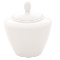 Covered Sugar Bowl | White Sugar Container | Porcelain Tableware | Steelite Simplicity V9493