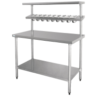 Commercial Prep Station | Stainless Steel Preparation Table | With Refrigerated Gantry | 1500mm | Modena MCB909