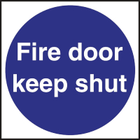 Fire Door Sign | Keep Shut Safety Signage | Self-Adhesive | Safety W222
