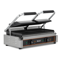 Commercial Double Contact Grill | Electric Panini Press | Top & Bottom Ribbed | Blizzard BRRCG2