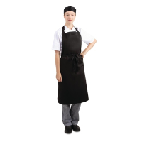 Black Bib Apron | Commercial Kitchen Apron | Adjustable Neck Strap | Whites A279