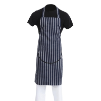 Butchers Apron | Navy Stripe Apron with Pocket | Commercial Kitchen Wear | Whites A535