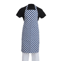 Blue and White Check Apron | Traditional Chef's Apron | Kitchen Uniform | Whites A554