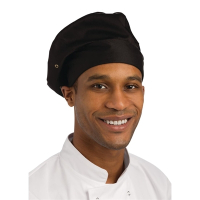 Toque Chefs Hat | Professional Chef Headwear | Black | Chef Works A962