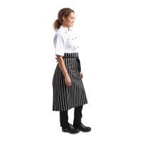 Butchers Waist Apron | Black and White Stripe | Professional Kitchen Wear | Whites A938