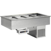 Commercial Cold Well Drop In Unit | Static Cooling Well | 3 x GN1/1 Capacity | Afinox GREEN-3