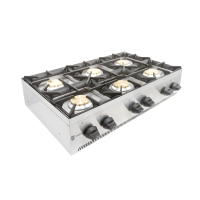 Commercial 6 Burner Hob | Gas Cook Top | Natural Gas | Parry AG6H