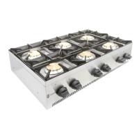 Commercial 6 Burner Gas Hob | LPG Propane Cooktop | Heavy Duty Open Burners | Parry AG6HP