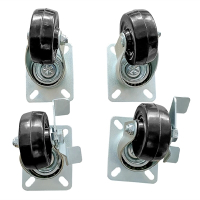 Polar AK837 Standard and Braked Castors (4 Pack) for Display Fridge, Replacement Spare Part (Fits GE580, GE581)