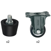 Buffalo AL006 Complete Feet and Castor Set for UVC Steriliser - Replacement Spare Part (Fits FS131)